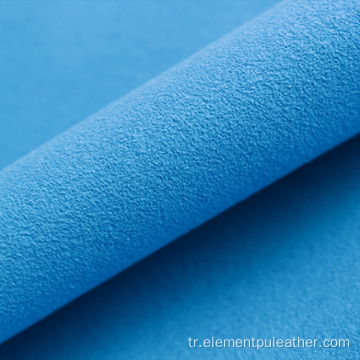 0.6mm Nonwoven sentetik mikrofiber süet PU deri